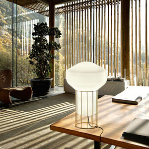 table lamp / contemporary / metal / glass