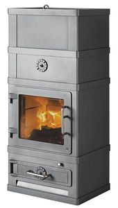 wood heating stove / traditional / steel