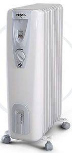 electric radiator / oil-filled / metal / contemporary