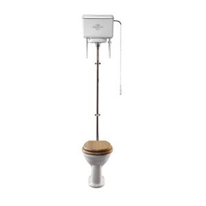 monobloc toilet / ceramic / with high tank
