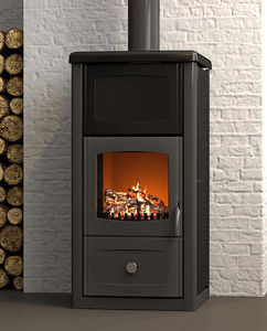 wood boiler stove / contemporary / steel / cast iron