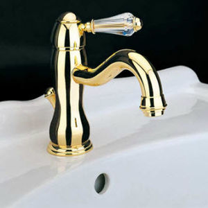washbasin mixer tap / chromed metal / nickel / bronze