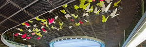 metal suspended ceiling / panel / acoustic / with integrated air conditioning