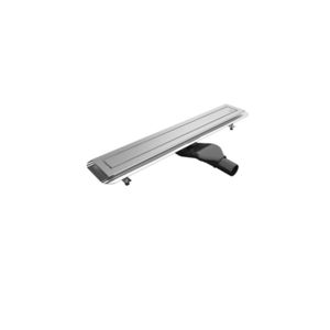 stainless steel floor drain / rectangular / for showers