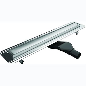 stainless steel floor drain / for showers / rectangular