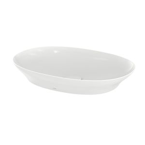 countertop washbasin / oval / ceramic / contemporary