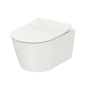 wall-hung toilet / ceramic / rimless