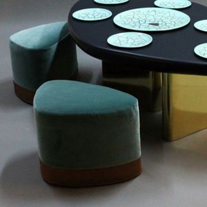 original design stool / fabric / upholstered