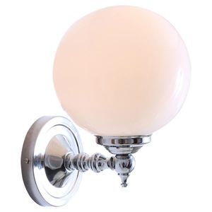 traditional wall light / brass / glass / LED