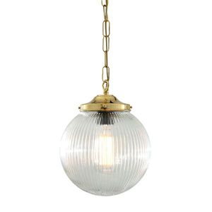 pendant lamp / traditional / brass / glass