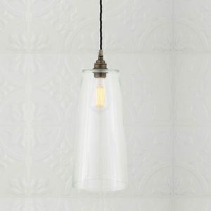 pendant lamp / traditional / brass / glass