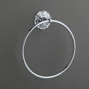 towel ring / wall-mounted / chrome-plated brass
