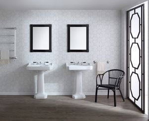 free-standing washbasin / oval / ceramic / traditional
