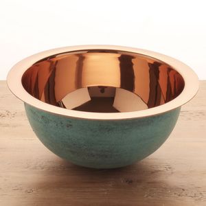 countertop washbasin / round / copper / contemporary