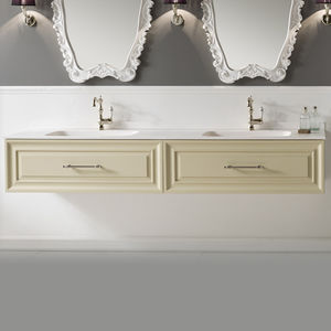 wall-hung washbasin cabinet / MDF / ceramic / contemporary