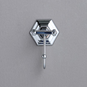traditional robe hook / chrome-plated brass / single