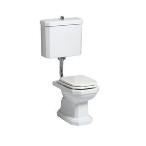 free-standing toilet / ceramic / with low tank