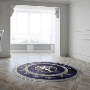 contemporary rug / patterned / polyamide / round