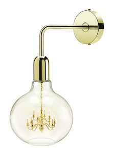 contemporary wall light / metal / LED / round