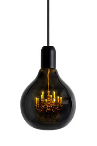pendant lamp / contemporary / brass / glass