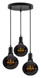 pendant lamp / contemporary / brass / glass
