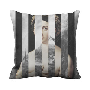 square cushion / patterned / cotton
