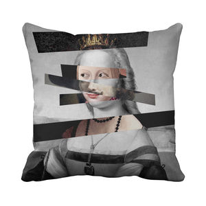 square cushion / patterned / cotton