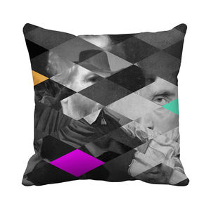 square cushion / patterned / cotton