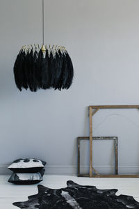 pendant lamp / contemporary / feather / steel
