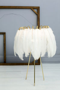 table lamp / contemporary / feather / steel