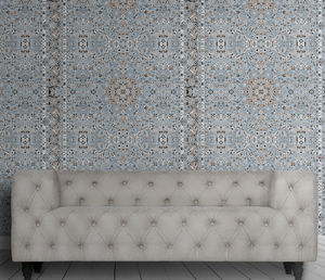 Oriental wallpaper / fabric / damask / red