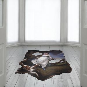 traditional rug / patterned / fabric / synthetic rubber