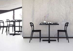 contemporary table / MDF / square / for restaurants