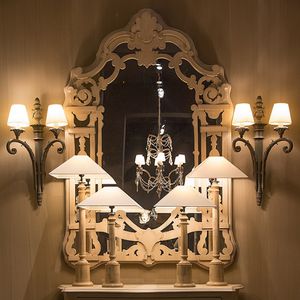wall-mounted mirror / classic / metal