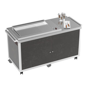 stainless steel prep table / on casters