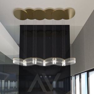 pendant lamp / original design / metal / polyester