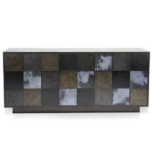 contemporary sideboard / ebony / parchment