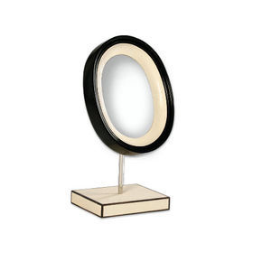 table mirror / traditional / round / ebony