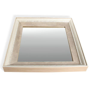 wall-mounted mirror / traditional / rectangular / oak