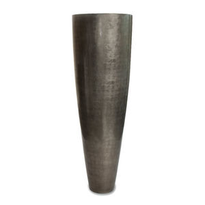 contemporary vase / silver-plated