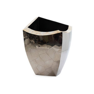 contemporary vase / stainless steel