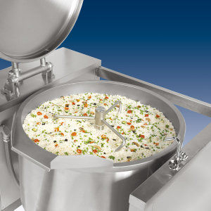 electric boiling pan / mixer / floor-mounted / professional