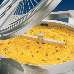 electric boiling pan / mixer / floor-mounted / professional