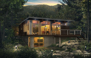 prefab house / contemporary / two-story