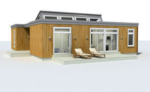 prefab house / modular / contemporary / energy-efficient