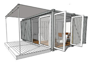 container house / contemporary / metal / energy-efficient