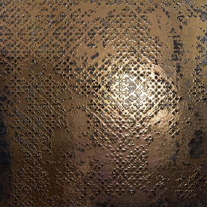 floor tile / porcelain stoneware / textured / copper look