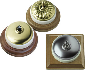 light switch / push-button / toggle / metal