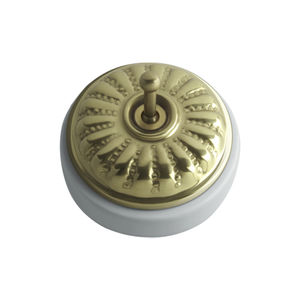 toggle switch / brass / wooden / porcelain