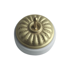 light switch / toggle / brass / porcelain